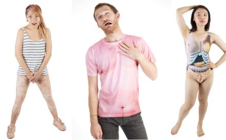 leggins peludos y camisetas efecto desnudo